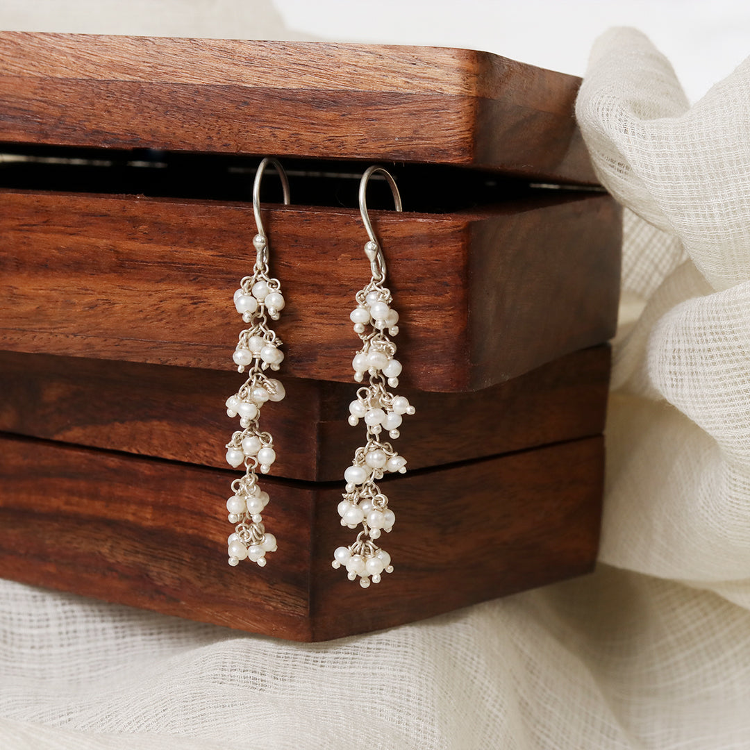Gajra - Pearl Earrings