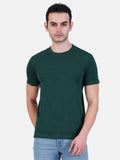 Round Neck Tshirt Green Cotton Tshirt for men and women for summer breathable cool soft fine fabric
